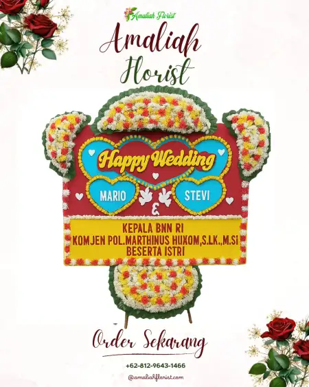 Papan Bunga Pernikahan Kempleng